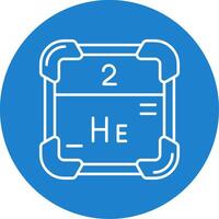 Helium Linear Circle Multicolor Design Icon vector