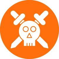 Buccaneer Glyph Circle Icon vector
