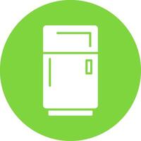 Fridge Glyph Circle Icon vector