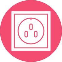 Socket Glyph Circle Icon vector