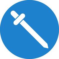 Saber Glyph Circle Icon vector