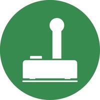 Joystick Glyph Circle Icon vector