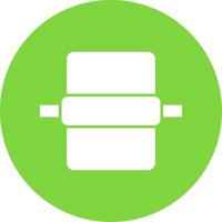 Dough Glyph Circle Icon vector