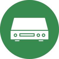 Dvd Player Glyph Circle Icon vector