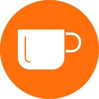 Cup Glyph Circle Icon vector