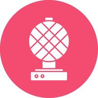 Waffle Iron Glyph Circle Icon vector