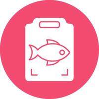 Fish Cooking Glyph Circle Icon vector