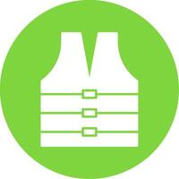 Life Jacket Glyph Circle Icon vector