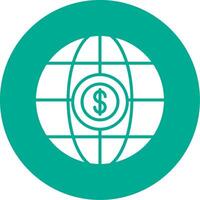 International Business Glyph Circle Icon vector
