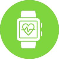 Smart Watch Glyph Circle Icon vector