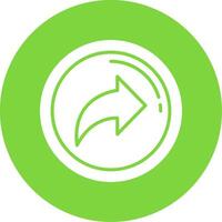 Forward Glyph Circle Icon vector