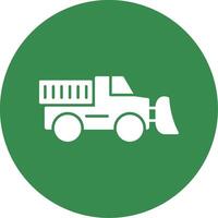 Plow Glyph Circle Icon vector