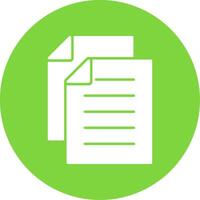 Paper Note Glyph Circle Icon vector