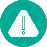 Warning Glyph Circle Icon vector