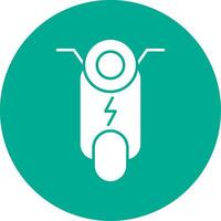 Scooter Glyph Circle Icon vector