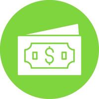 Money Glyph Circle Icon vector
