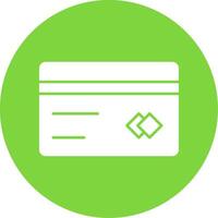 Card Glyph Circle Icon vector