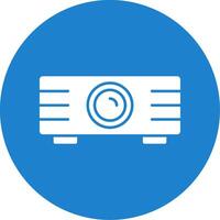 Projector Glyph Circle Icon vector