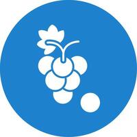 Grapes Glyph Circle Icon vector