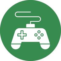 Game Console Glyph Circle Icon vector