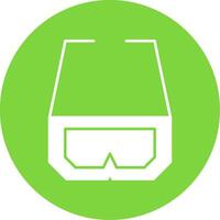 3d Glasses Glyph Circle Icon vector