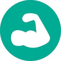 Strength Glyph Circle Icon vector