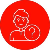 Question Linear Circle Multicolor Design Icon vector