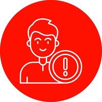 Error Linear Circle Multicolor Design Icon vector
