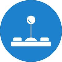 Joystick Glyph Circle Icon vector