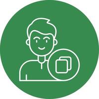 Copy Linear Circle Multicolor Design Icon vector