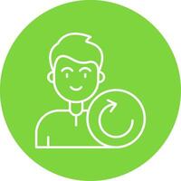 Reload Linear Circle Multicolor Design Icon vector