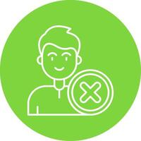 Cancel Linear Circle Multicolor Design Icon vector
