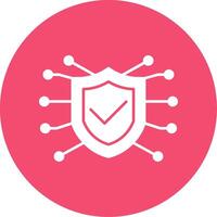 Online Security Glyph Circle Icon vector