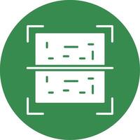 Qr Code Glyph Circle Icon vector