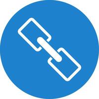 Link Glyph Circle Icon vector