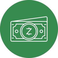 zcash lineal circulo multicolor diseño icono vector