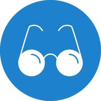 Reading Glasses Glyph Circle Icon vector