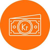 Krone Linear Circle Multicolor Design Icon vector
