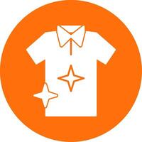 icono de círculo de glifo de camiseta vector