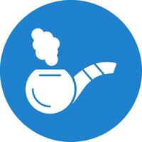 Smoking Pipe Glyph Circle Icon vector