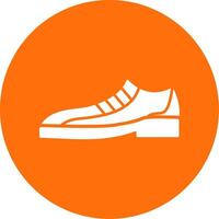 Formal Shoes Glyph Circle Icon vector