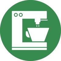 Coffee Machine Glyph Circle Icon vector