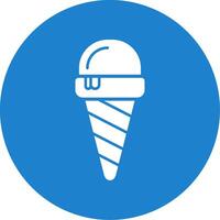Ice Cream Glyph Circle Icon vector