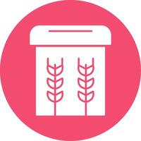 Flour Glyph Circle Icon vector