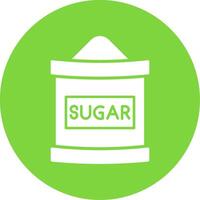 Sugar Bag Glyph Circle Icon vector