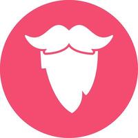 Moustache Glyph Circle Icon vector