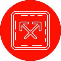 Intersect Linear Circle Multicolor Design Icon vector