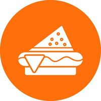 Sandwich Glyph Circle Icon vector
