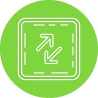Swap Linear Circle Multicolor Design Icon vector