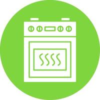 Cooking Stove Glyph Circle Icon vector